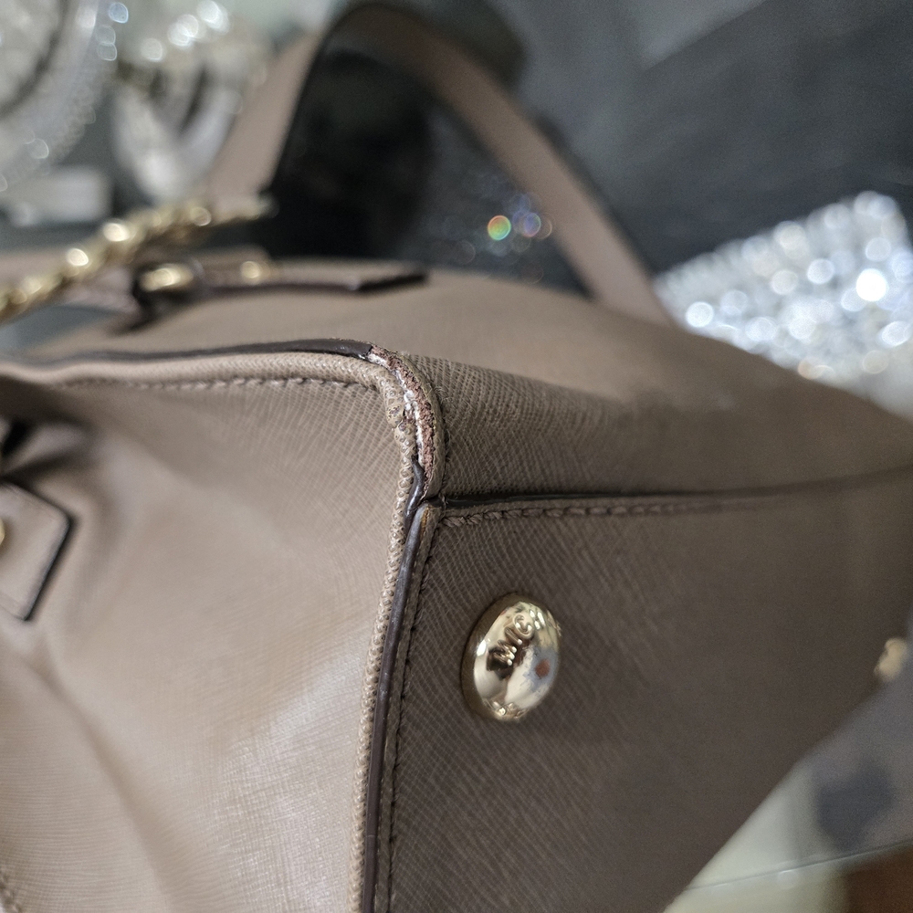Michael Kors Hamilton Taupe Satchel - Picture 11 of 16